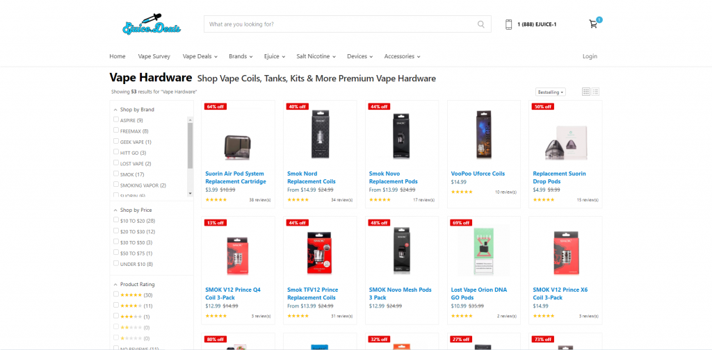 Ejuice Deals Hardware Selection