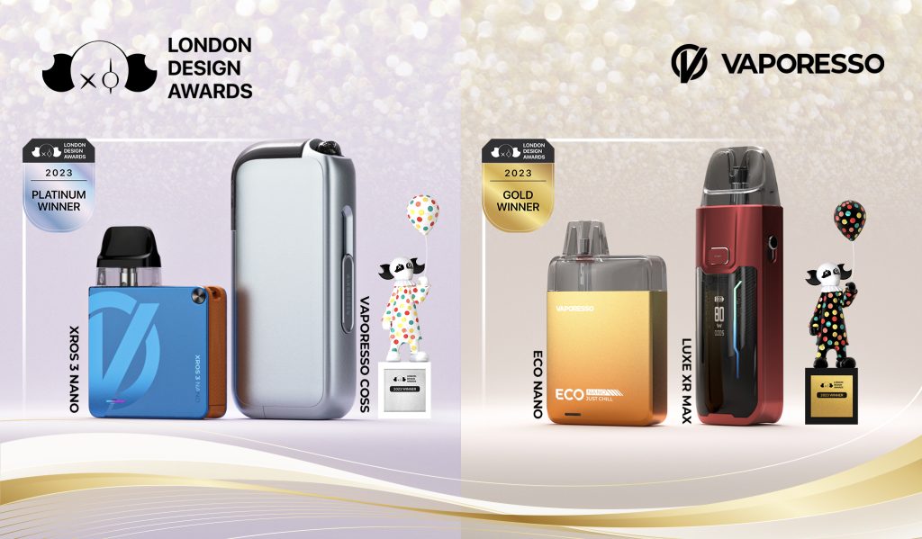 VAPORESSO Wins Big at London Design Awards 2023