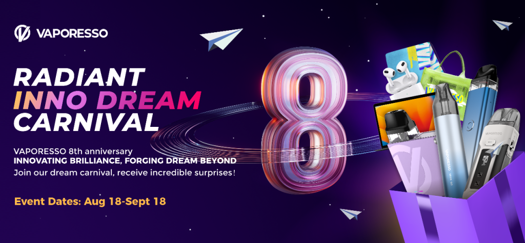 VAPORESSO Kicks Off 8th Anniversary Celebrations Main Banner