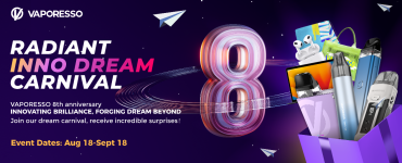 VAPORESSO Kicks Off 8th Anniversary Celebrations Main Banner