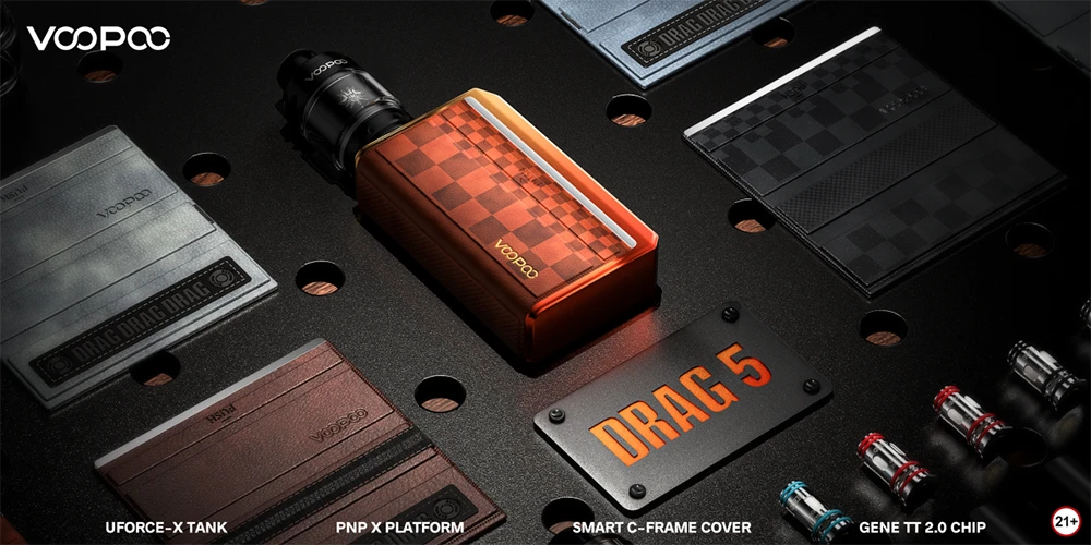 VOOPOO DRAG 5 Double New Launch: First 177W Mod Vape with New UFORCE-X  Tank(PnP X)